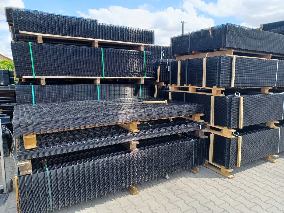 Kompletne ogrodzenie panelowe 153/4 + słupek + kpl. obejm - HURT|DETAL