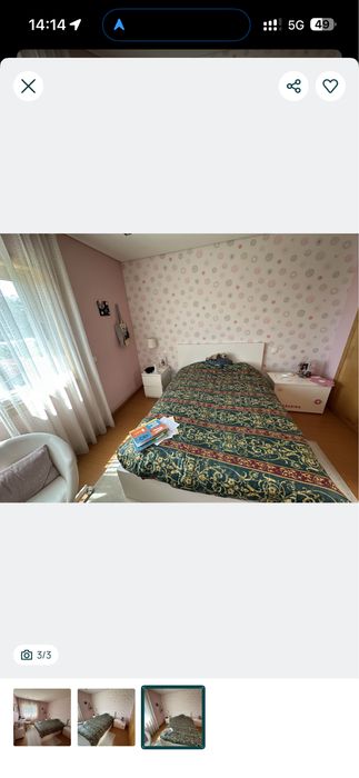 Cama de quarto branca, com 4 gavetões - bonita e com colchão