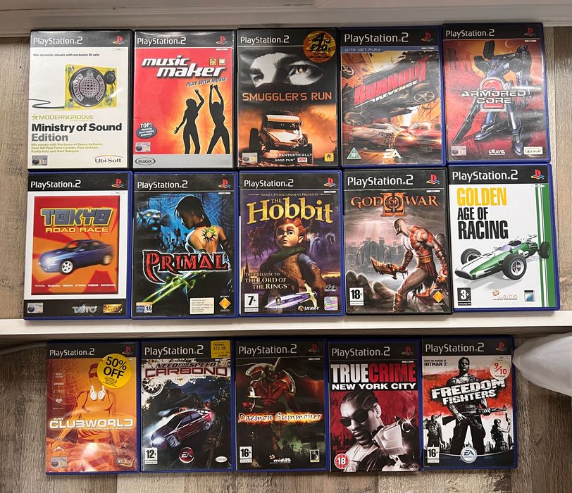 15 дисків ігор для playstation 2 ps2