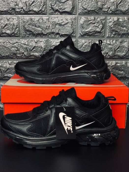 Nike trainer летние кросовки Мужские черные для повседневной носки на лето / кожаные мужские кросовки найк / дышащие красивки