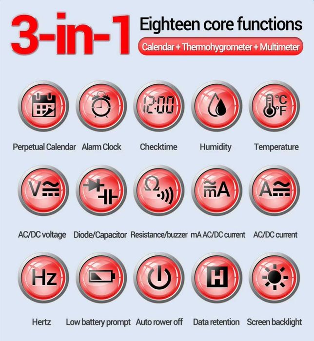 ANENG 612 613 Pro Smart мультиметр тестер AC/DC температура влажность