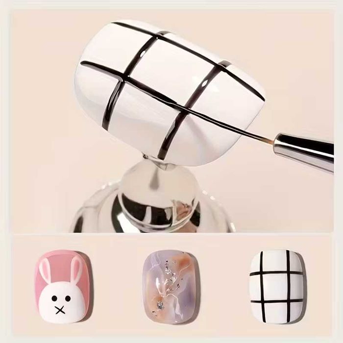 2 набори по 6 золотих тонких пензлів для малювання