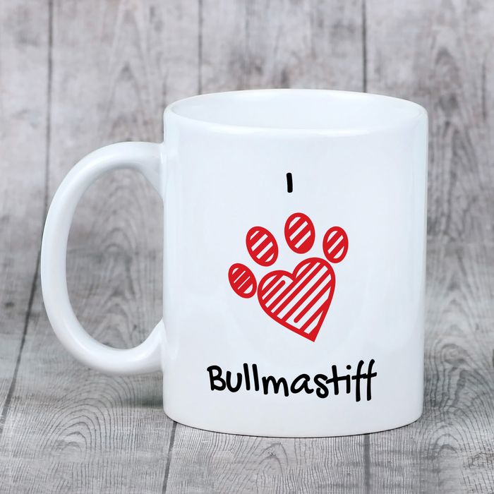 Bullmastiff kubek z psem I love Art-Dog