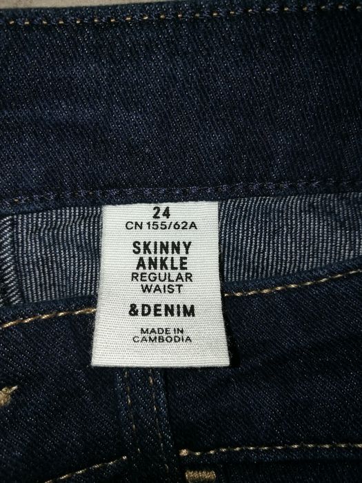 Spodnie H&M dziewczęce rozmiar 24 granatowe jeansy