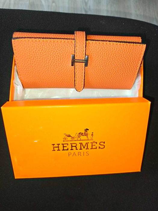 Ekskluzywny Portfel Hermès Béarn – Klasyczna Pomarańcza (Orange Feu)