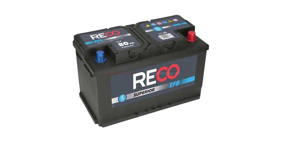 Akumulator Reco EFB 12V 80Ah 730A W. Pstrowskiego 27