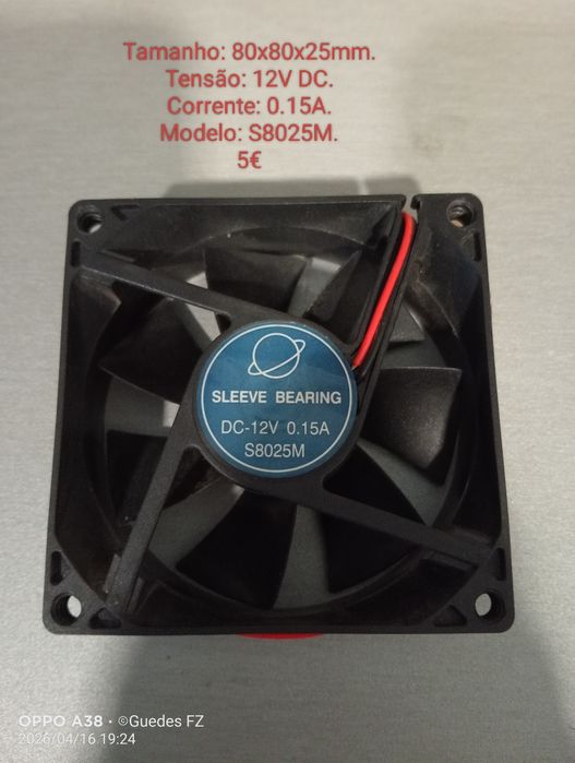 ventilador axial DC sem escovas (brushless)