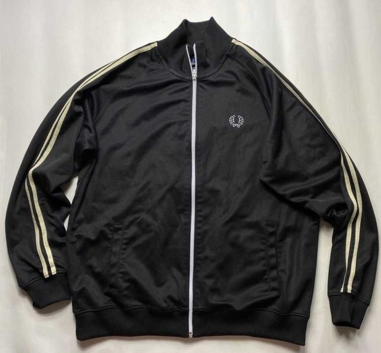 FRED PERRY/ ORYGINALNA czarna sportowa bluza na zamek rozmiar L/XL