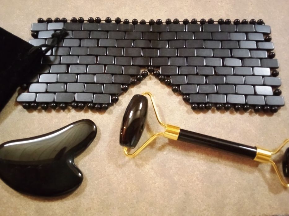 Obsidiana Natural - Massagem Facial - Gua Sha - NOVO