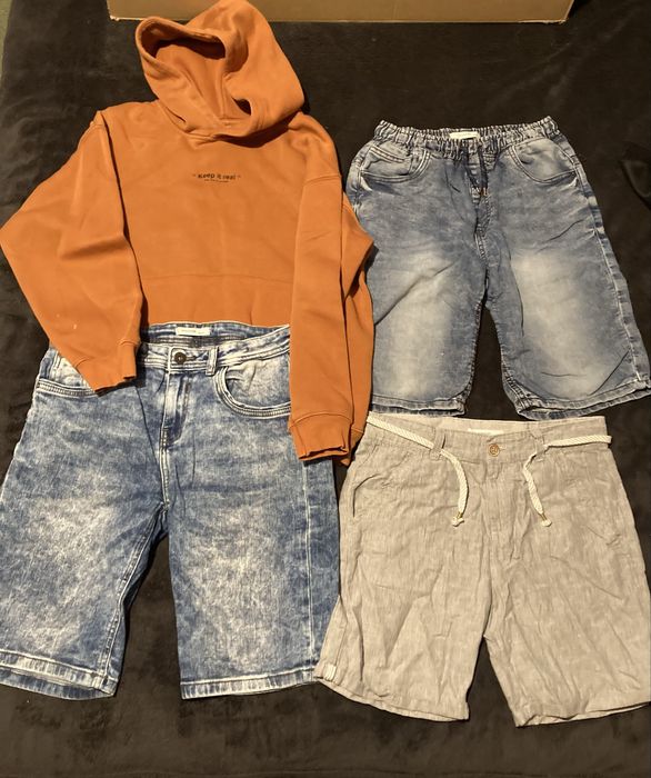 Krótkie spodnie/shorty/ jesnsy/bluza/gratis 152