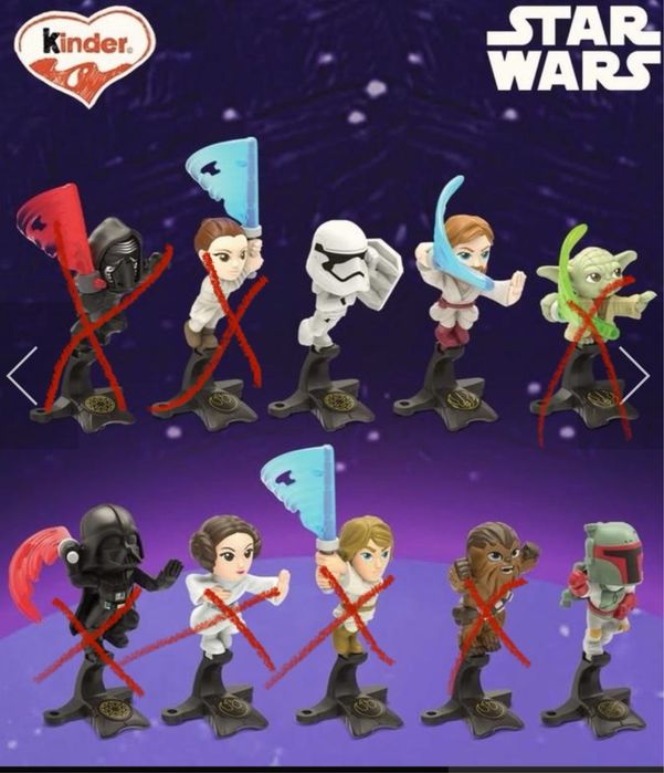 Обмін колекційних фігурок Kinder Star Wars (Кіндер Зоряні Війни)