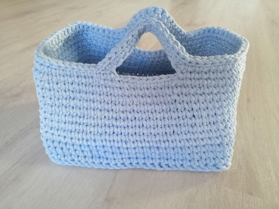 Duży Koszyk że sznurka bawełnianego handmade