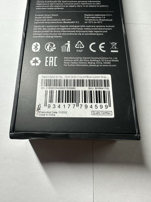 Xiaomi Watch S1 Pro Xiaomi Watch 1 Pro okazja nowy