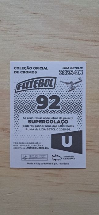 Cromo futebol de Lukebakio(Liga Portuguesa)da Panini