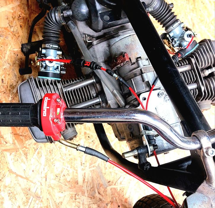 Трос газа+ ручка короткоходна Domino до карбюратор PZ30 МТ Днепр Урал