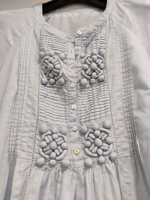 Camisa-túnica azul bebe