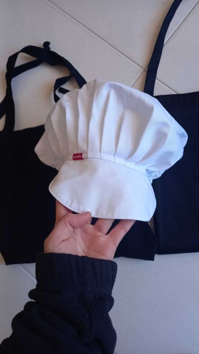 Avental e touca cozinha