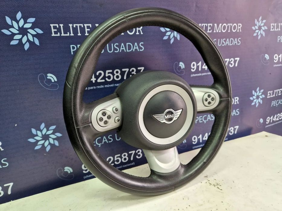 Volante pele usado MINI ONE COOPER R56 R55 R57 AIRBAG COMANDOS
