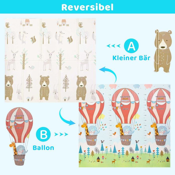 Antypoślizgowa mata dla dziecka, niemowląt, 180 x 200