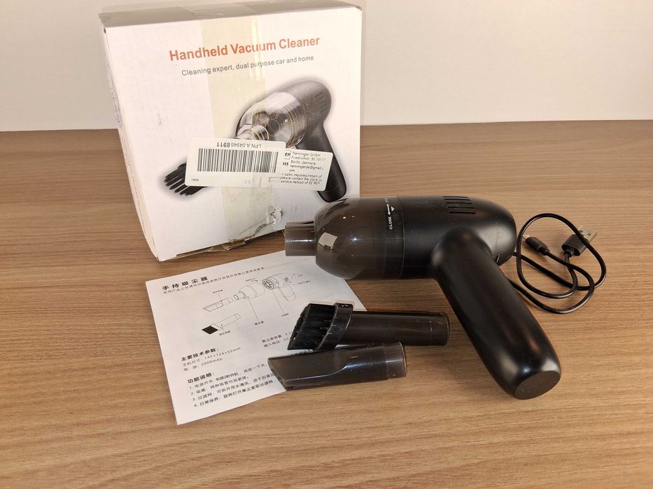 Y068 Odkurzacz Ręczny Bezprzewodowy Samochodowy Domowy Czarny