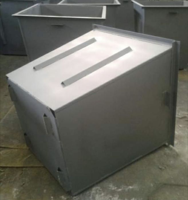 Бак мусорный железный. Контейнер металлический с крышкой для мусора: 4 ...