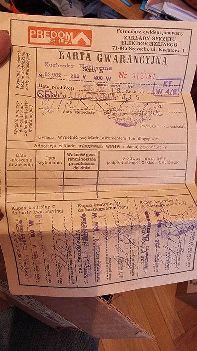 Kuchenka elektryczna Predom z PRL