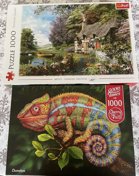 Puzzle 1000 elementów ,trzy  zestawy