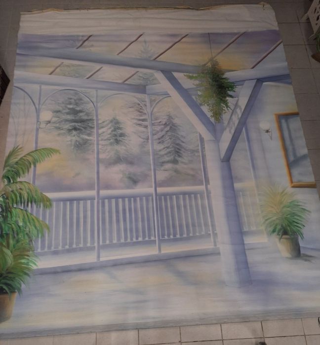 Płótno malarskie, tło foto 270cm x 310 cm malowane ręcznie, tapeta