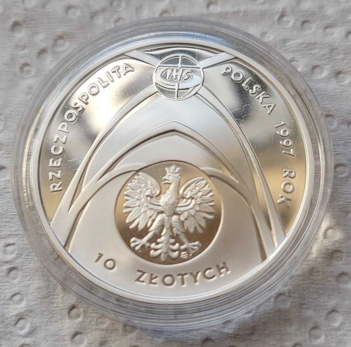 Moneta 10 zł 1997 r. Kongres eucharystyczny JP II