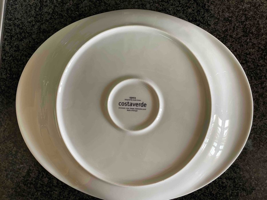 4 Travessas / Pratos Servir Ovais Grandes (Porcelana Costa Verde)