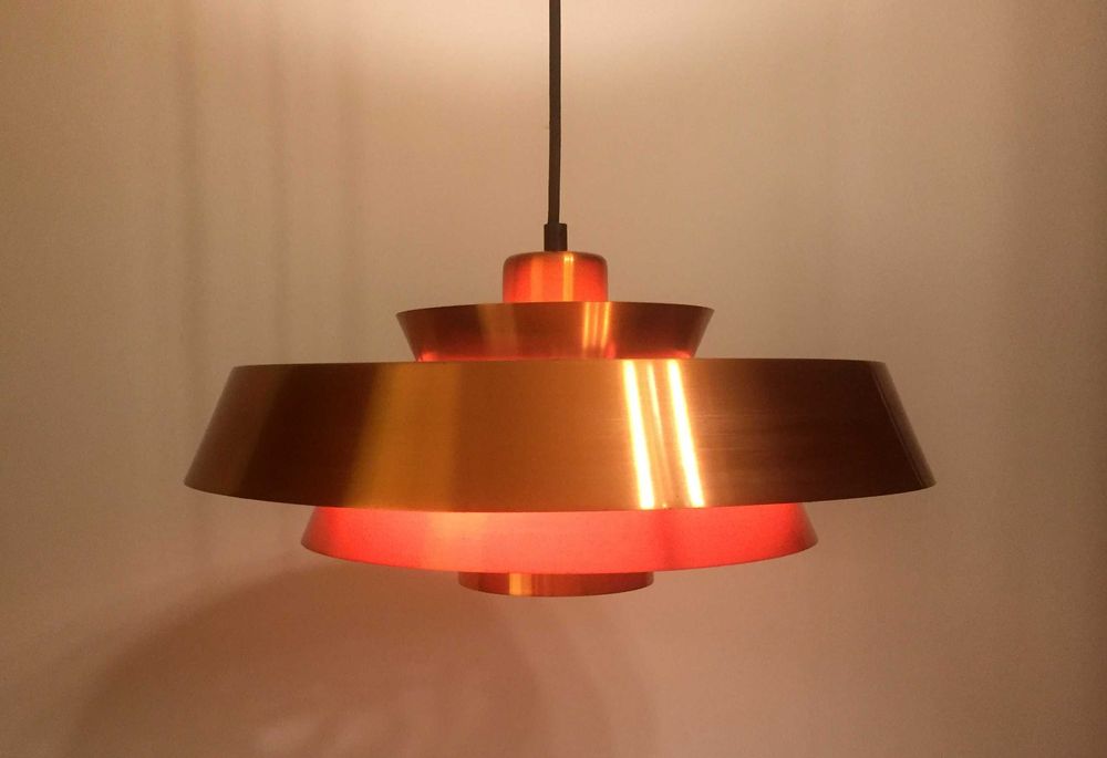 Candeeiro NOVA, em cobre, de Jo Hammerborg para a Fog & Mørup anos 60