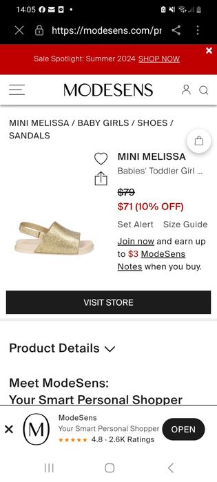 Mini Melissa 25 26 15cm sandały klapki dziecięce meliski gumowe złote