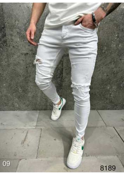Джинси,білі, рвані бренд