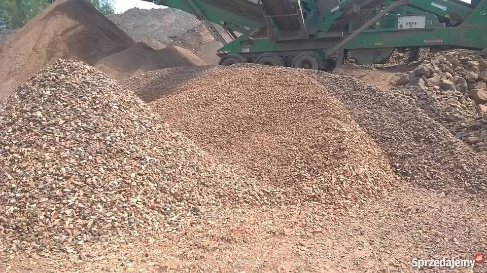 Kamień łupek czerwony Berga utwardzenie drogi kliniec kruszywo drogowe