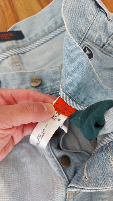 Calças ganga Sacoor. Tamanho W33 L34