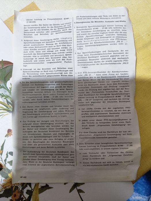 Radio telefony. Niemieckie