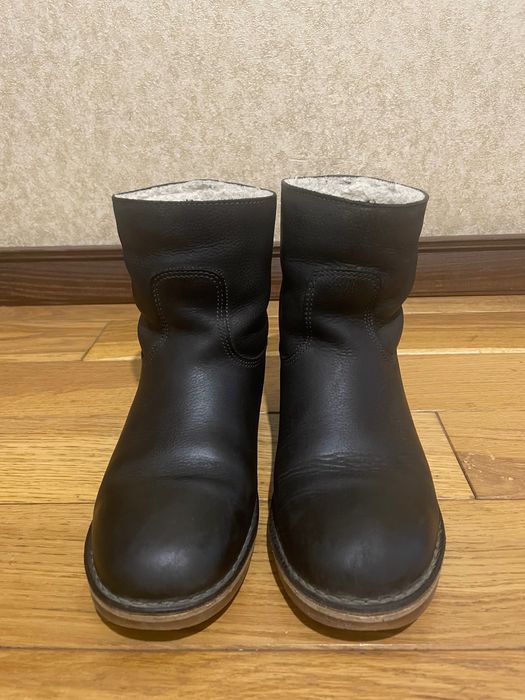 Женские ботинки угги Ecco из натурального нубука