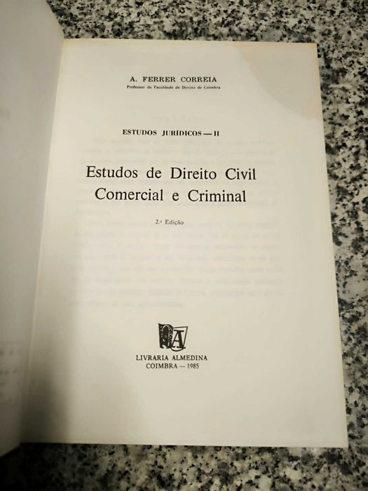 Estudos de Direito Civil Comercial e Criminal - Ferrer Correia