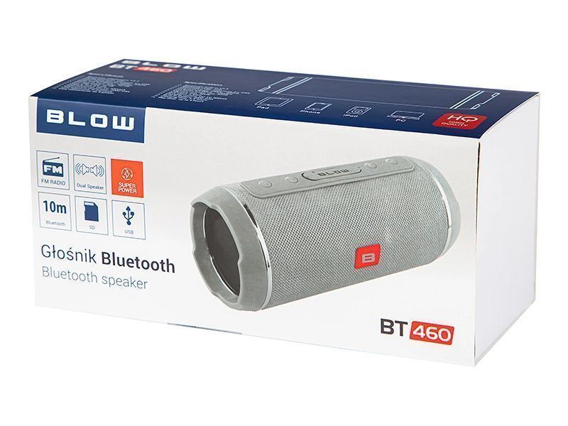Głośnik bluetooth BT460 tuba bezprzewodowy 20W radio USB SD AUX mocny