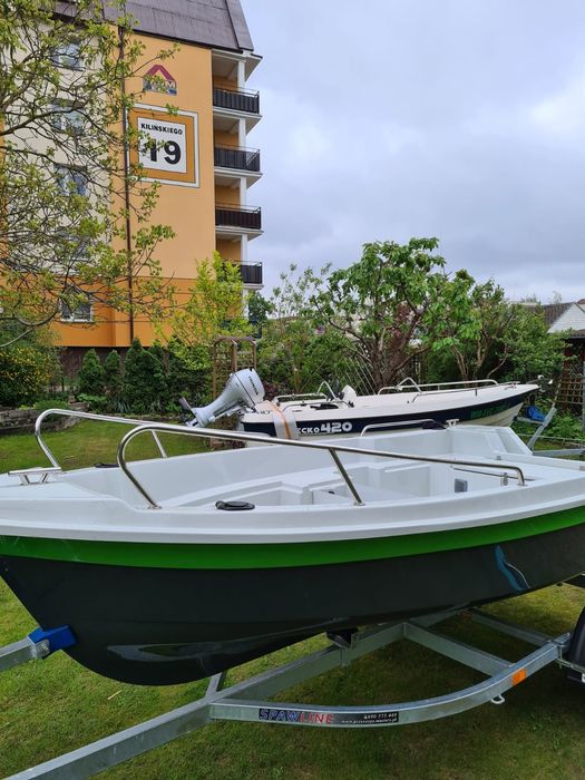 Łódź wędkarska Necko 390 PRS wraz z silnikiem zaburtowym Mercury F15