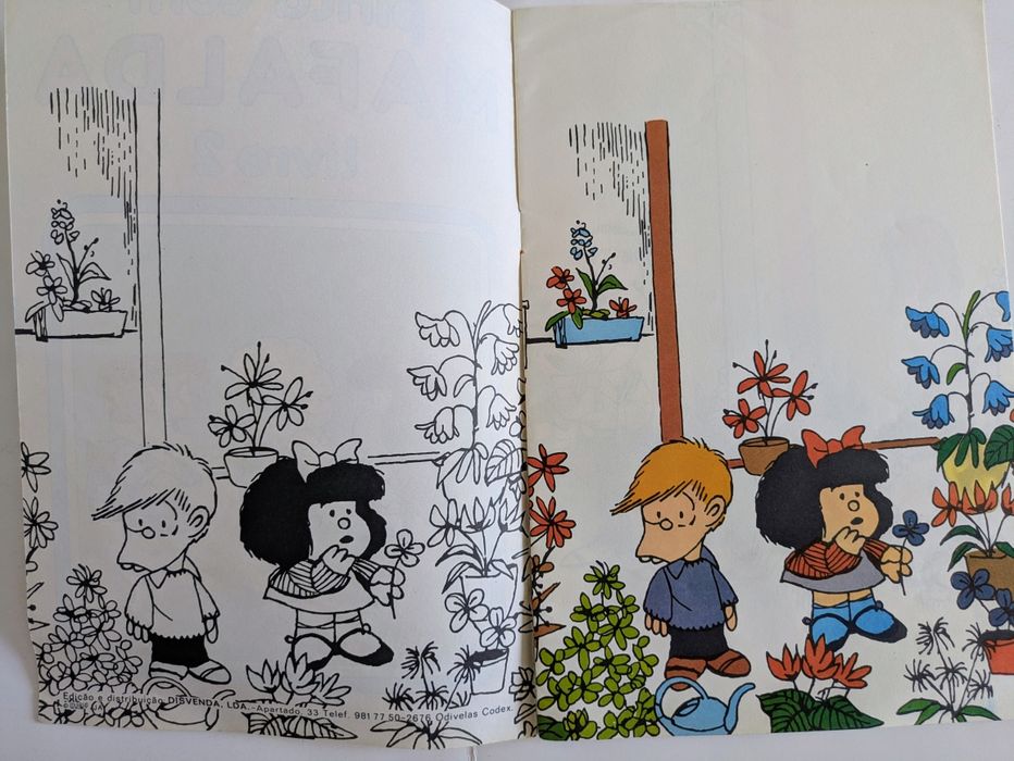 Livro exercícios" Pinta com Mafalda" livro 2, Disvenda