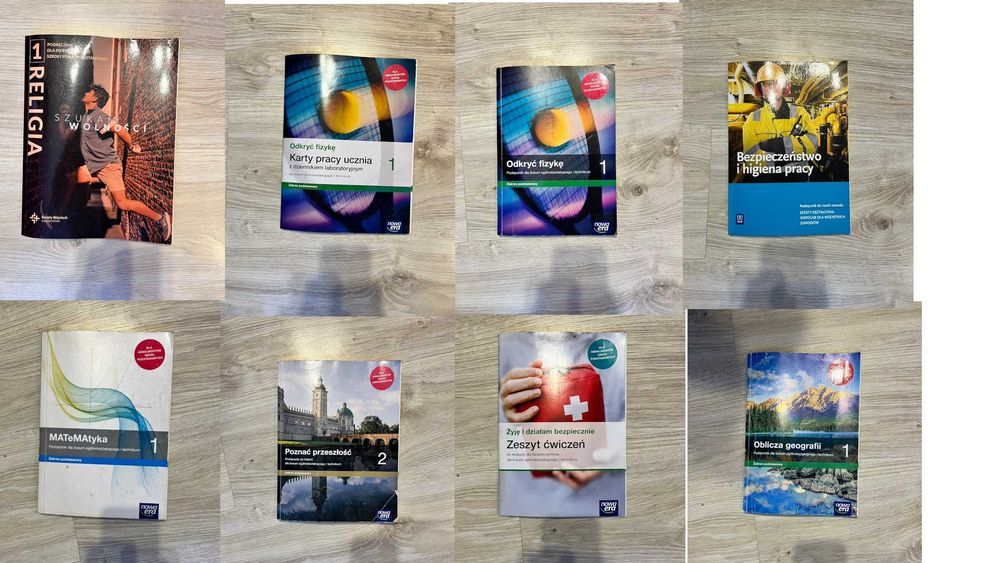 Książki do liceum/technikum (używane/nowe w różnym stanie)