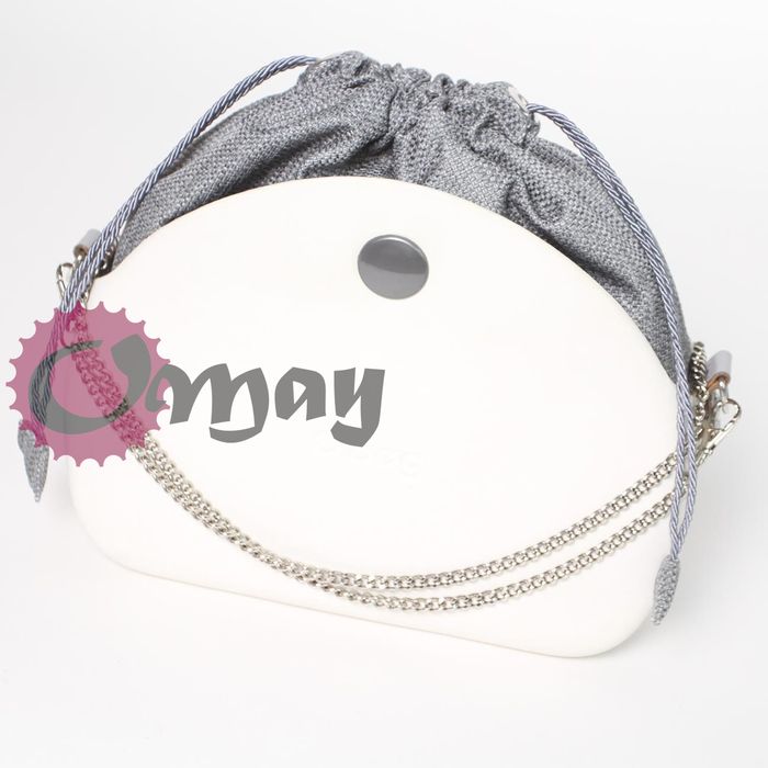 Szary organizer OBAG MOON LIGHT worek pleciony 2 kieszenie komin OMAY