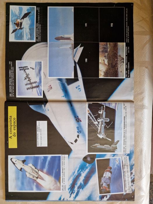 Caderneta panini aviões de 1995, 89% completa