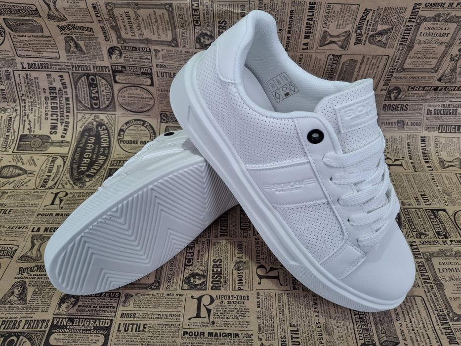 BOKAI фірмові чоловічі білі кеди кросівки белые мужские кеды кроссовки