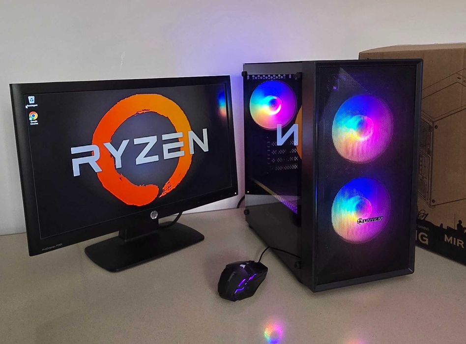 Computador AMD RYZEN 5 com OFERTA de monitor HP Pro de 22 polegadas