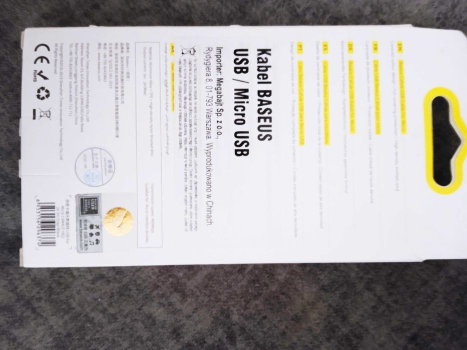 kabel USB/MICRO USB..3m dlugosci sznurkowej