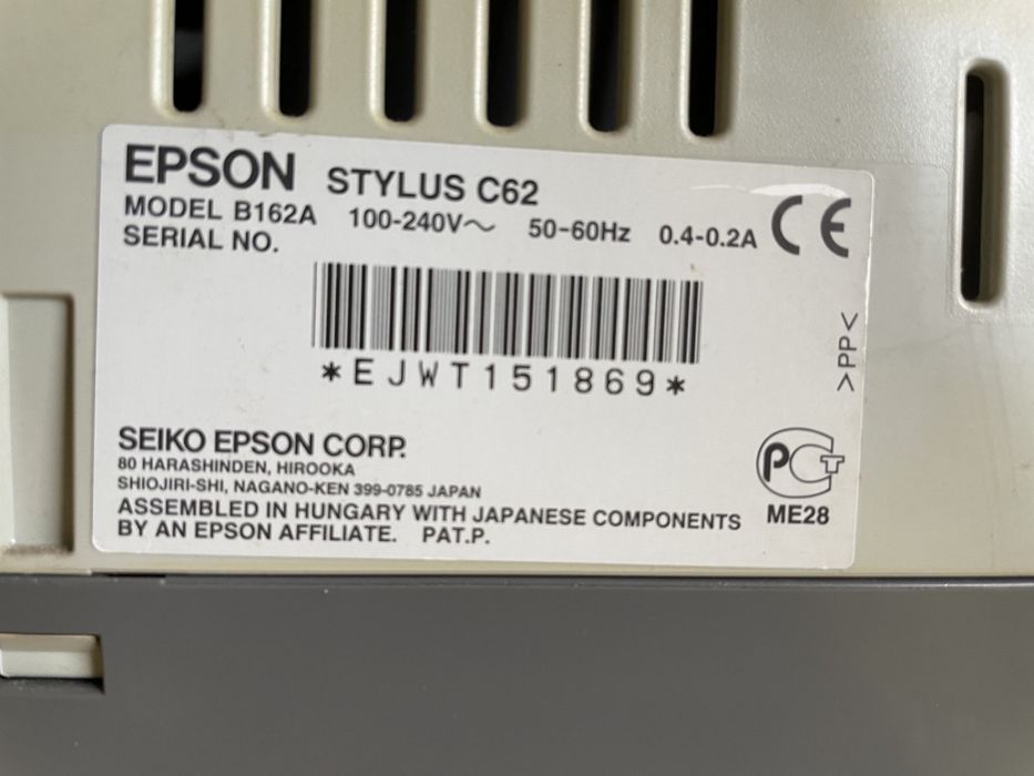 > Принтер Epson stylus c62 b162a