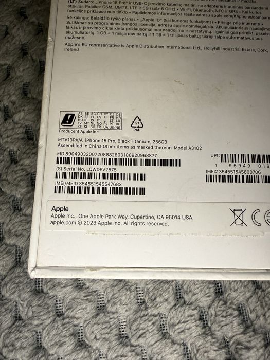 Iphone 15 pro 256gb 88% czarny