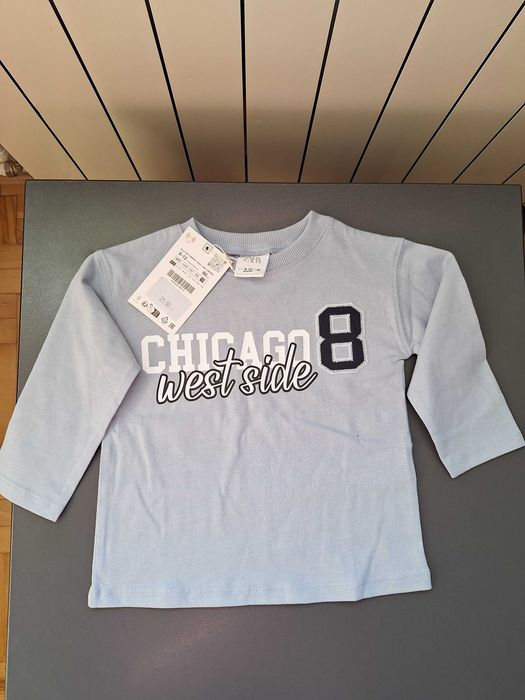 Koszulka z długim rękawem Zara 80 chłopiec 9-12 miesięcy